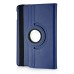 360 Degree Rotating Folio Lichi PU Leather Flip Swivel Stand Smart Wake / Sleep Case Cover With Elastic Belt For iPad Mini 4 - Dark Blue