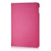 360 Degree Rotating Folio Lichi PU Leather Flip Swivel Stand Smart Wake / Sleep Case Cover With Elastic Belt For iPad Mini 4 - Pink