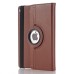 360 Degree Rotating Lichi PU Leather Smart Wake / Sleep Case Cover With Elastic Belt for iPad Pro 9.7 inch - Brown