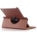 360 Degree Rotating Lichi PU Leather Smart Wake / Sleep Case Cover With Elastic Belt for iPad Pro 9.7 inch - Brown