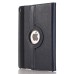 360 Degree Rotating Lichi PU Leather Smart Wake / Sleep Case Cover With Elastic Belt for iPad Pro 9.7 inch - Dark blue