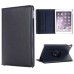 360 Degree Rotating Lichi PU Leather Smart Wake / Sleep Case Cover With Elastic Belt for iPad Pro 9.7 inch - Dark blue