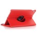 360 Degree Rotating Lichi PU Leather Smart Wake / Sleep Case Cover With Elastic Belt for iPad Pro 9.7 inch - Red