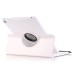 360 Degree Rotating Lichi PU Leather Smart Wake / Sleep Case Cover With Elastic Belt for iPad Pro 9.7 inch - White