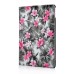 360 Degree Rotation Design Flower Pattern Stand Leather Smart Case for iPad Air 2 ( iPad 6 ) - Black