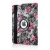 360 Degree Rotation Design Flower Pattern Stand Leather Smart Case for iPad Air 2 ( iPad 6 ) - Black