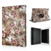 360 Degree Rotation Design Flower Pattern Stand Leather Smart Case for iPad Air 2 ( iPad 6 ) - Brown