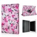 360 Degree Rotation Design Flower Pattern Stand Leather Smart Case for iPad Air 2 ( iPad 6 ) - Pink