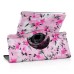 360 Degree Rotation Design Flower Pattern Stand Leather Smart Case for iPad Air 2 ( iPad 6 ) - Pink