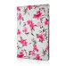 360 Degree Rotation Design Flower Pattern Stand Leather Smart Case for iPad Air 2 ( iPad 6 ) - White