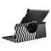 360 Degree Rotation Design Wave Pattern Stand Leather Smart Case for iPad Air 2 ( iPad 6 ) - Black