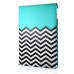 360 Degree Rotation Design Wave Pattern Stand Leather Smart Case for iPad Air ( iPad 5 ) - Light Blue