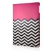 360 Degree Rotation Design Wave Pattern Stand Leather Smart Case for iPad Air ( iPad 5 ) - Magenta