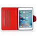 360 Degree Rotation Fashion PU Leather Folio Stand Case Smart Cover For iPad Mini 4 - Red