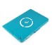 360 Degree Rotation Horse Skin Magnetic Stand Leather Smart Case for iPad Air - Light Blue