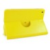 360 Degree Rotation Horse Skin Magnetic Stand Leather Smart Case for iPad Air - Yellow