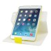 360 Degree Rotation Horse Skin Magnetic Stand Leather Smart Case for iPad Mini 1/2/3 - Yellow