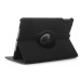 360 Degree Rotation Jean Fabric Wake/Sleep Flip Stand Smart Cover with Card Slot for iPad Air - Black