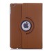 360 Degree Rotation Jean Fabric Wake/Sleep Flip Stand Smart Cover with Card Slot for iPad Air - Brown