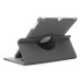 360 Degree Rotation Jean Fabric Wake/Sleep Flip Stand Smart Cover with Card Slot for iPad Air - Grey