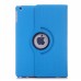 360 Degree Rotation Jean Fabric Wake/Sleep Flip Stand Smart Cover with Card Slot for iPad Air - Light Blue