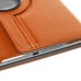 360 Degree Rotation Jean Fabric Wake/Sleep Flip Stand Smart Cover with Card Slot for iPad Air - Orange