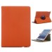 360 Degree Rotation Jean Fabric Wake/Sleep Flip Stand Smart Cover with Card Slot for iPad Air - Orange