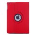 360 Degree Rotation Jean Fabric Wake/Sleep Flip Stand Smart Cover with Card Slot for iPad Air - Red