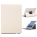 360 Degree Rotation Jean Fabric Wake/Sleep Flip Stand Smart Cover with Card Slot for iPad Air - White