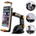360 Degree Rotation Strong Suction Force Car Cradle Mount Holder Dashboard Stand For 150 To 190 mm Mobile Smart Cell Phones Tablets - Black