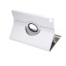 360 Degree Sheepskin Rotating Folio PU Leather Smart Wake / Sleep Case Cover for iPad Pro 9.7 inch - White
