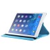 360 Rotating Folio Lychee Grain Wake / Sleep Leather Flip Swivel Stand Case Cover With Elastic Belt For iPad Air 2 (iPad 6) - Blue