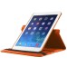 360 Rotating Folio Lychee Grain Wake / Sleep Leather Flip Swivel Stand Case Cover With Elastic Belt For iPad Air 2 (iPad 6) - Orange