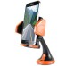 360° Rotating Universal Car Mount Suction Holder For Smartphone - Orange