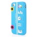3D Animal on the Happy Bus Pattern Silicone Back Case Cover for iPhone 4 iPhone 4S - Blue