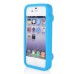 3D Animal on the Happy Bus Pattern Silicone Back Case Cover for iPhone 4 iPhone 4S - Blue
