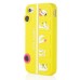 3D Animal on the Happy Bus Pattern Silicone Back Case Cover for iPhone 4 iPhone 4S - Yellow