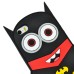 3D Batman Design Silicone Case Cover for iPhone 4 iPhone 4S - Black