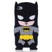 3D Cartoon Batman Pattern Impact Resistant Silicone Jelly Cases Cover For iPhone 4S iPhone 4 - Black