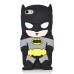 3D Cartoon Batman Pattern Impact Resistant Silicone Jelly Cases Cover For iPhone 5 iPhone 5s - Black