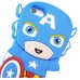 3D Cartoon Captain America Pattern Impact Resistant Silicone Jelly Cases Cover For iPhone 5 iPhone 5s - Blue