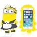 3D Cartoon Despicable Me Funny Double - Eyed Minions Wearing Apron Pattern Soft Rubberized Silicone Shock - Absorbing Jelly Case Cover For iPhone 5 iPhone 5s