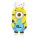 3D Cartoon Despicable Me Lovely One - Eyed Minions Wearing Bowknot Soft Rubberized Silicone Shock - Absorbing Jelly Case Cover For iPhone 5 iPhone 5s