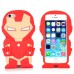 3D Cartoon Iron Man Pattern Impact Resistant Silicone Jelly Cases Cover For iPhone 5 iPhone 5s - Red
