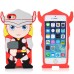 3D Cute Cartoon Super Hero Pattern Impact Resistant Silicone Jelly Case Cover For iPhone 5 iPhone 5s - Red