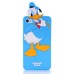 3D Cute Disney Cartoon Donald Duck Pattern Shock Absorbing Soft Silicone Case Cover For iPhone 4 iPhone 4S - Blue