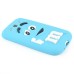 3D Cute M&M Pattern Silicone Rubberized Case Cover for Samsung Galaxy S3 - Blue