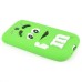 3D Cute M&M Pattern Silicone Rubberized Case Cover for Samsung Galaxy S3 - Green