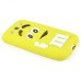 3D Cute M&M Pattern Silicone Rubberized Case Cover for Samsung Galaxy S3 - Yellow