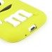 3D Cute M&M Pattern Silicone Rubberized Case Cover for Samsung Galaxy S3 - Yellow